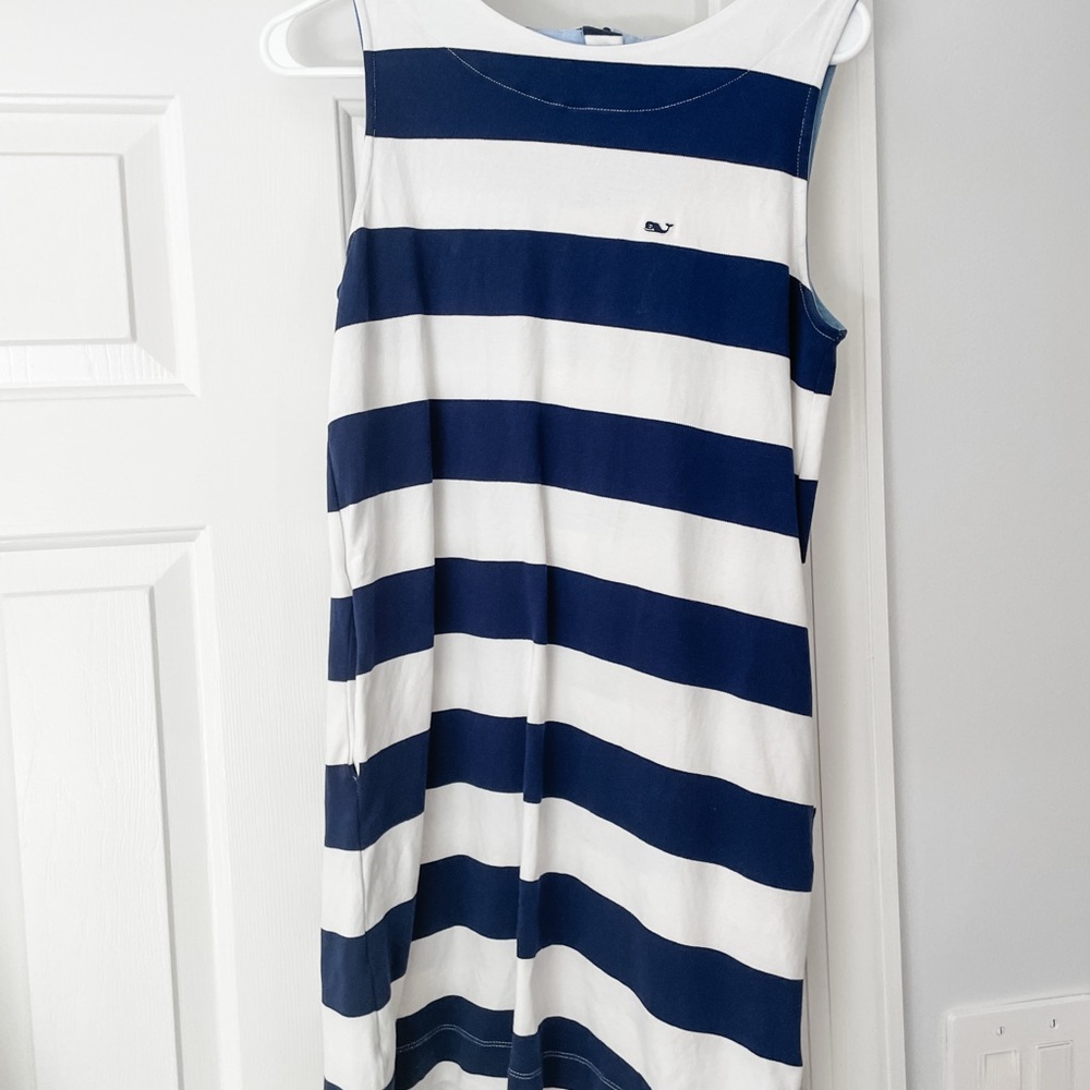 Vineyard Vines x Target Women's Navy and White Striped Sheath Dress